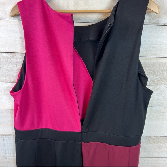 Lane Bryant Colorblock Sheath Dress Plus Size 20 Stretch Slit New - Picture 9 of 16